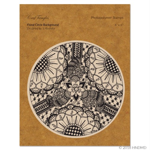CrafTangles Photopolymer Stamps - Floral Circle Background