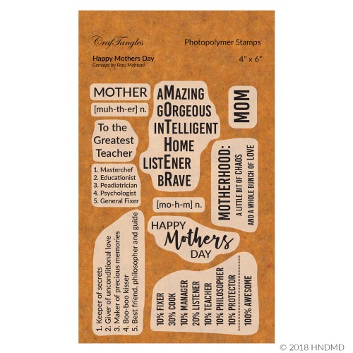 CrafTangles Photopolymer Stamps - Happy Mothers Day